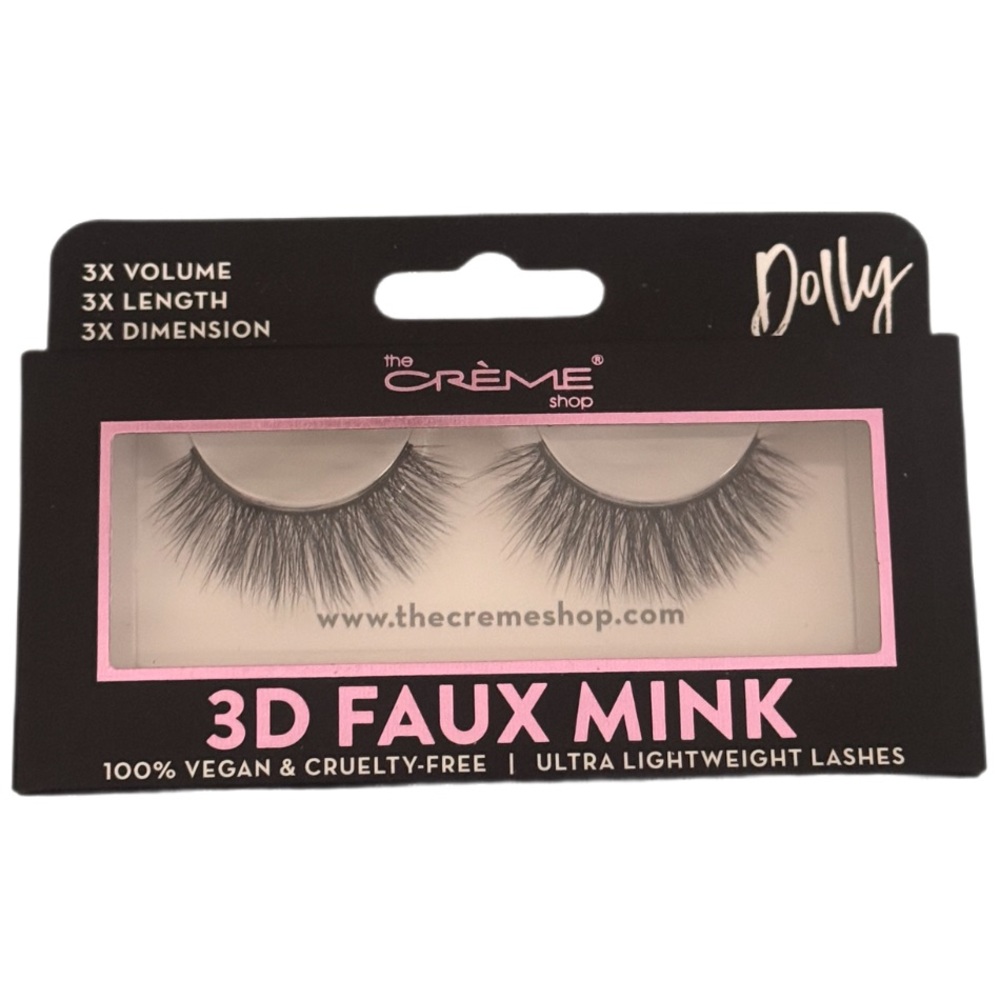 The Crème Shop 3D Faux Mink Lashes - Dolly Black NEW